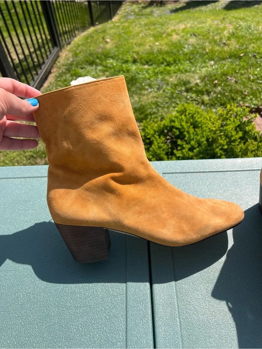 Anthropologie Farylrobin Suede Heeled Ankle Boots NWT - Picture 2 of 6